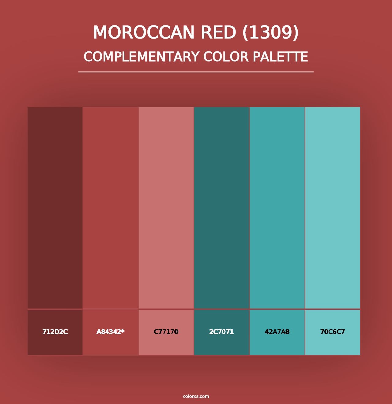 Moroccan Red (1309) - Complementary Color Palette