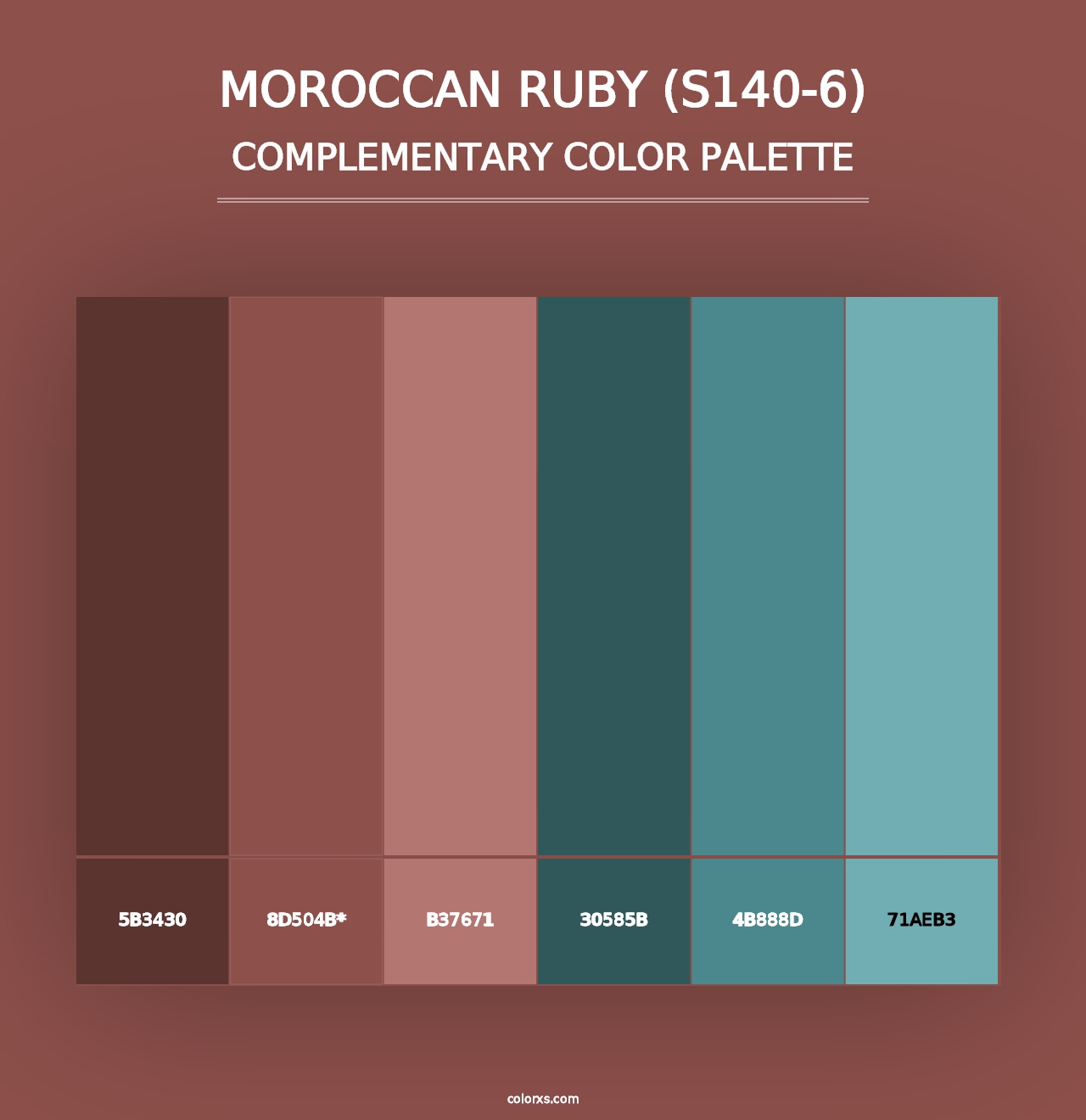 Moroccan Ruby (S140-6) - Complementary Color Palette