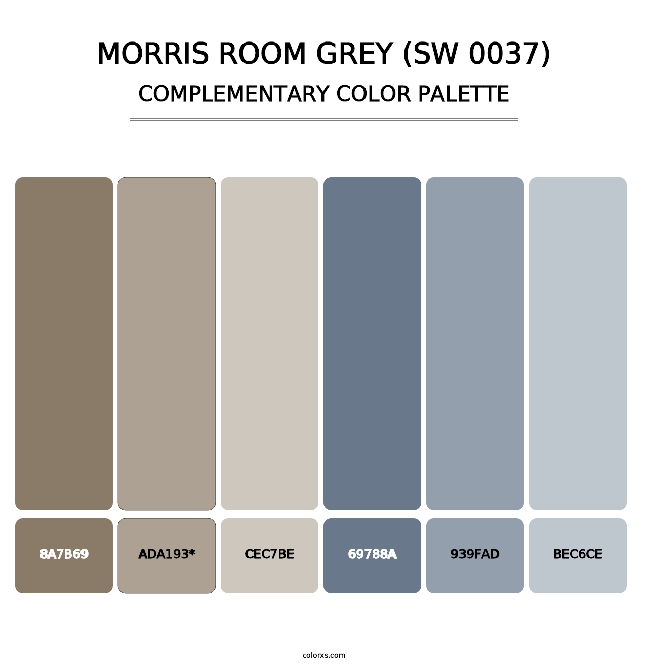 Morris Room Grey (SW 0037) - Complementary Color Palette