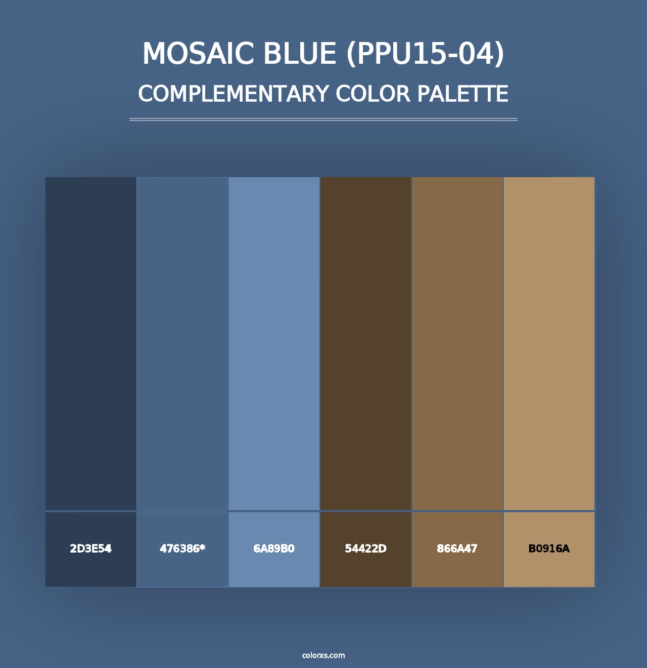 Mosaic Blue (PPU15-04) - Complementary Color Palette