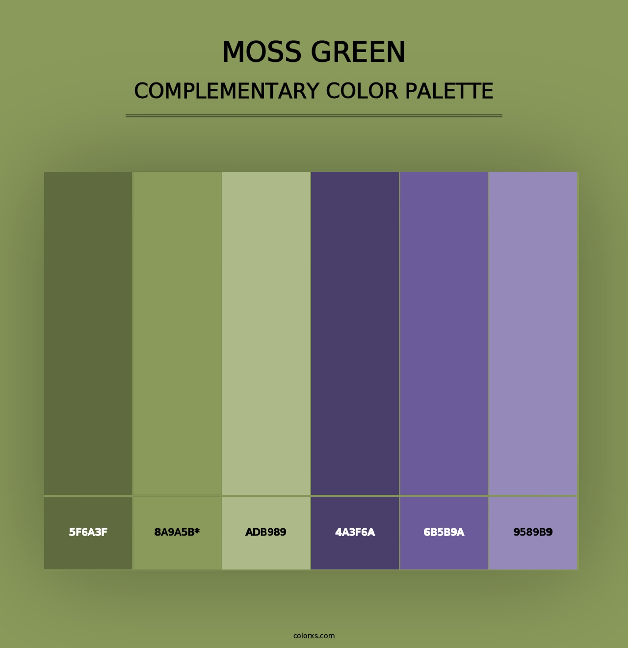 Moss Green - Complementary Color Palette