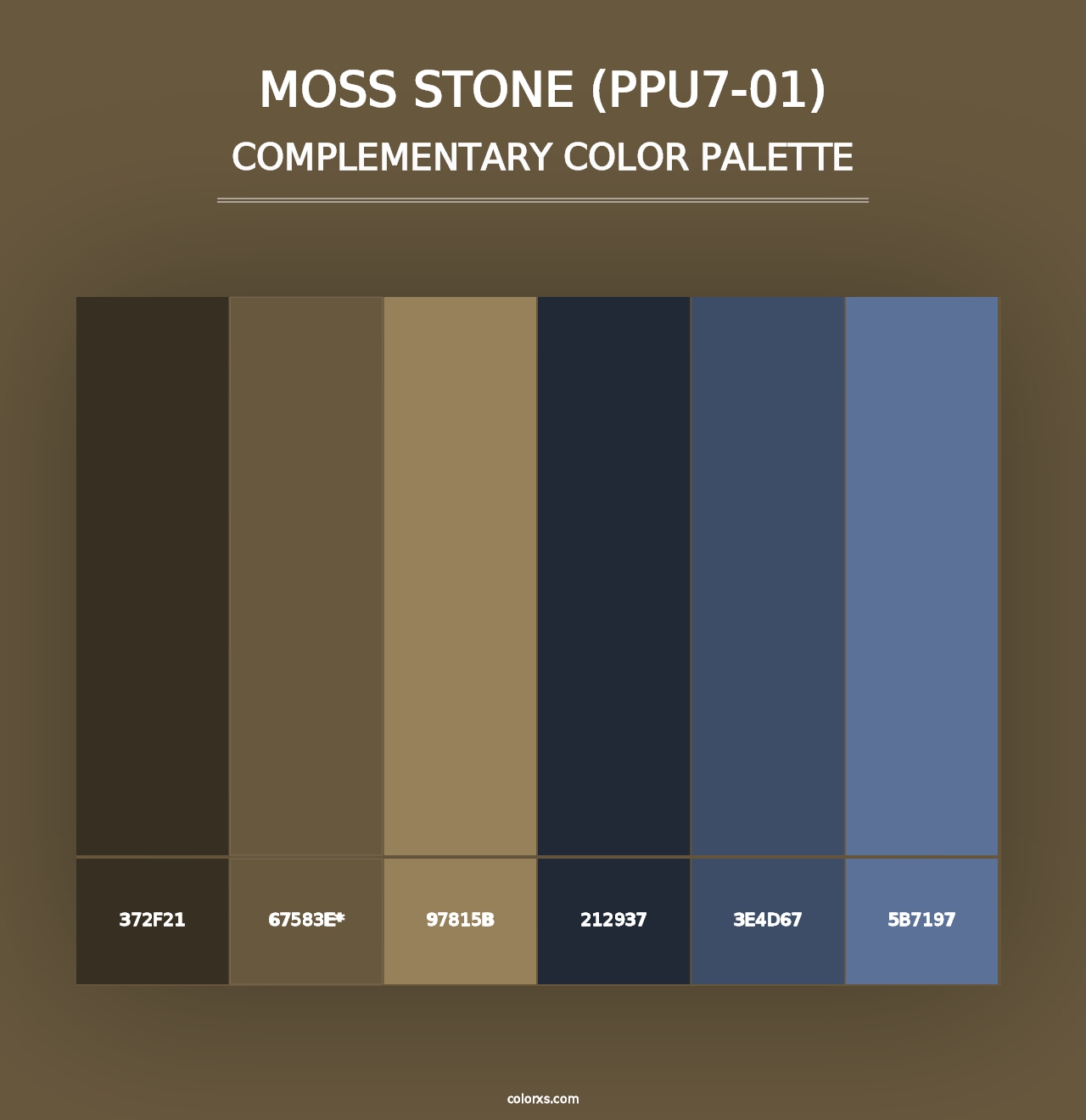 Moss Stone (PPU7-01) - Complementary Color Palette