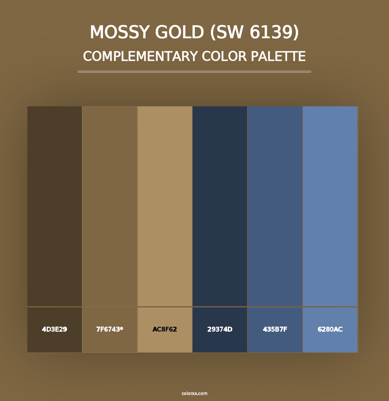 Mossy Gold (SW 6139) - Complementary Color Palette