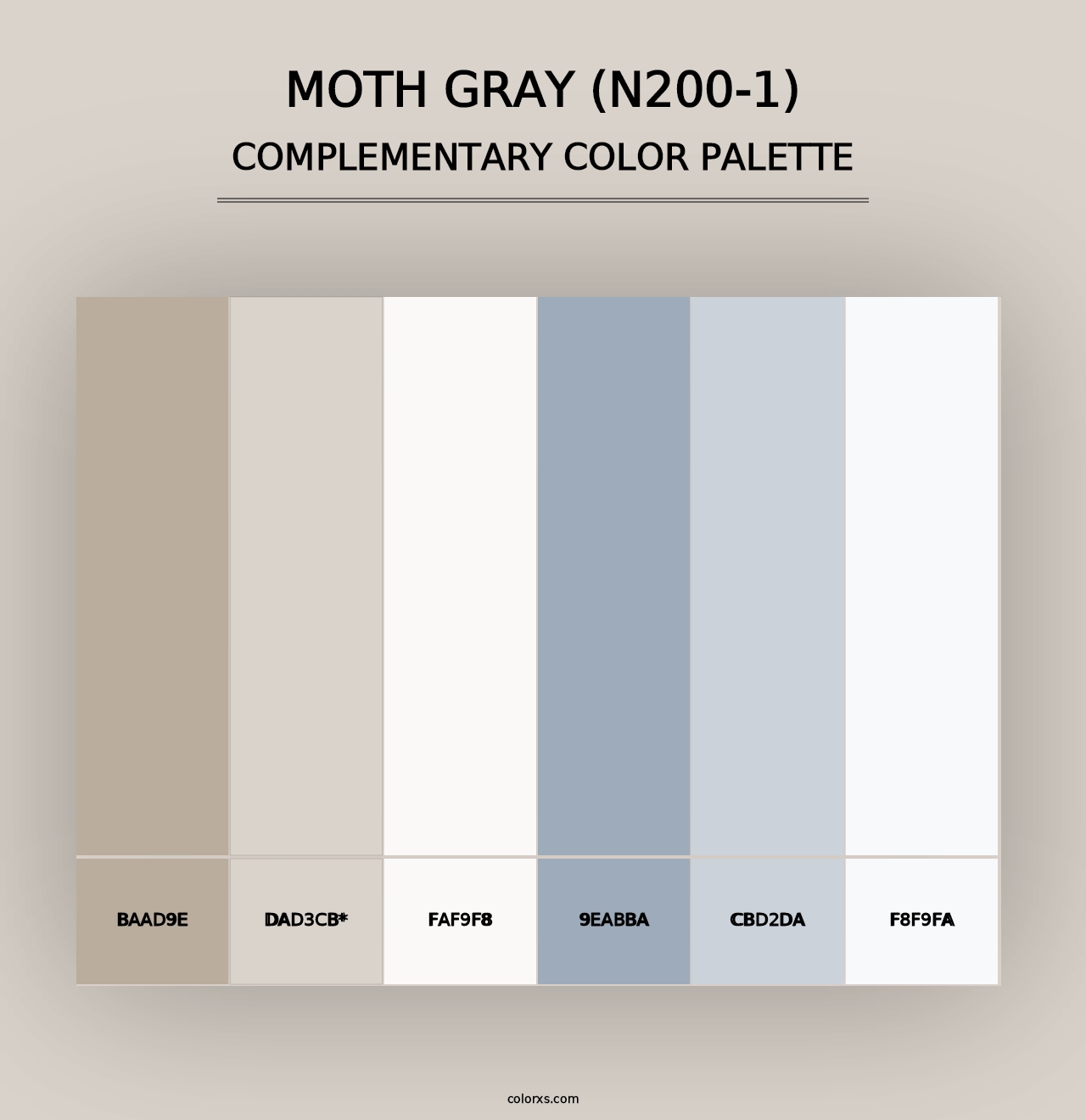 Moth Gray (N200-1) - Complementary Color Palette