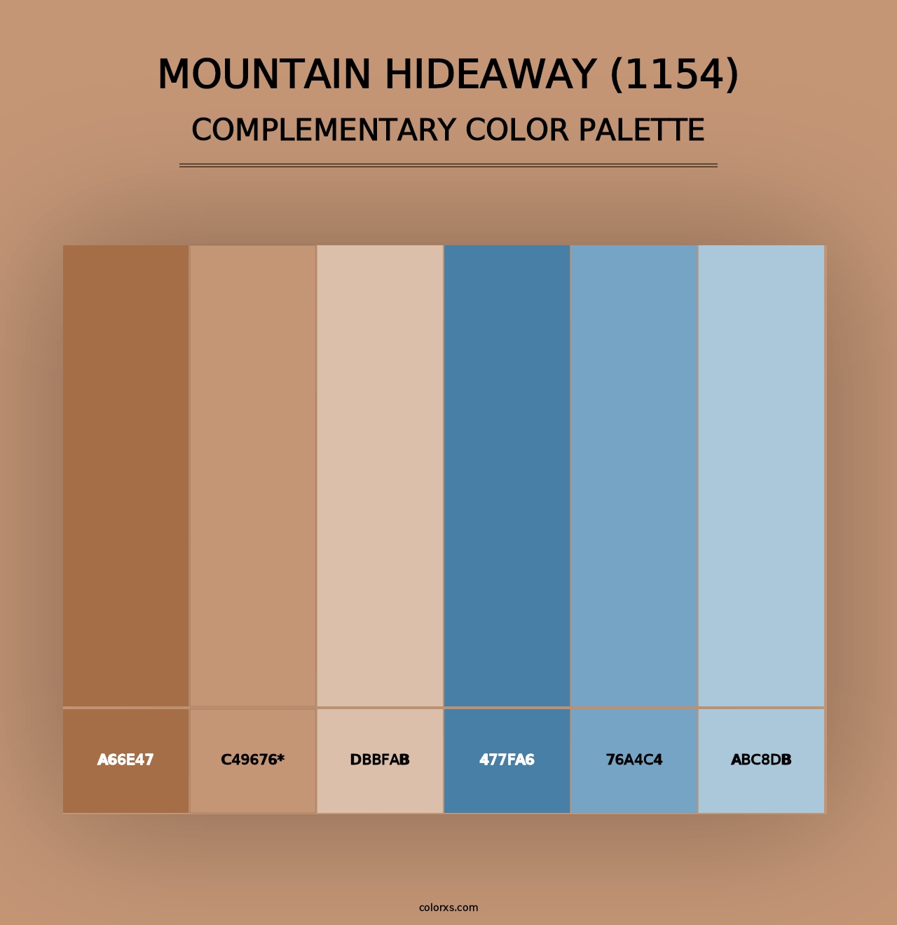 Mountain Hideaway (1154) - Complementary Color Palette