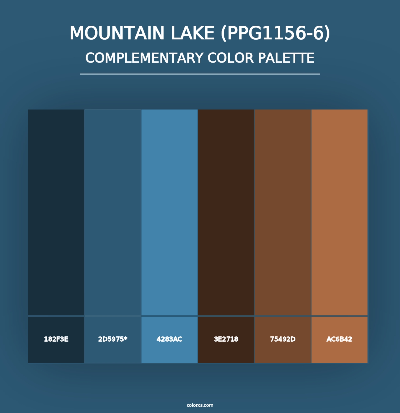 Mountain Lake (PPG1156-6) - Complementary Color Palette