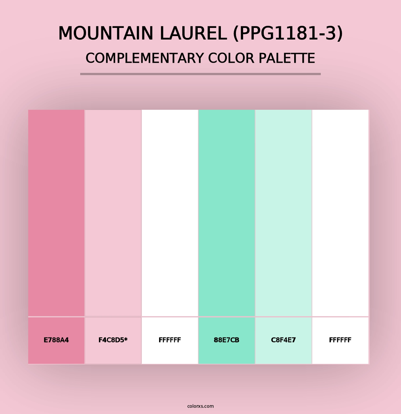 Mountain Laurel (PPG1181-3) - Complementary Color Palette