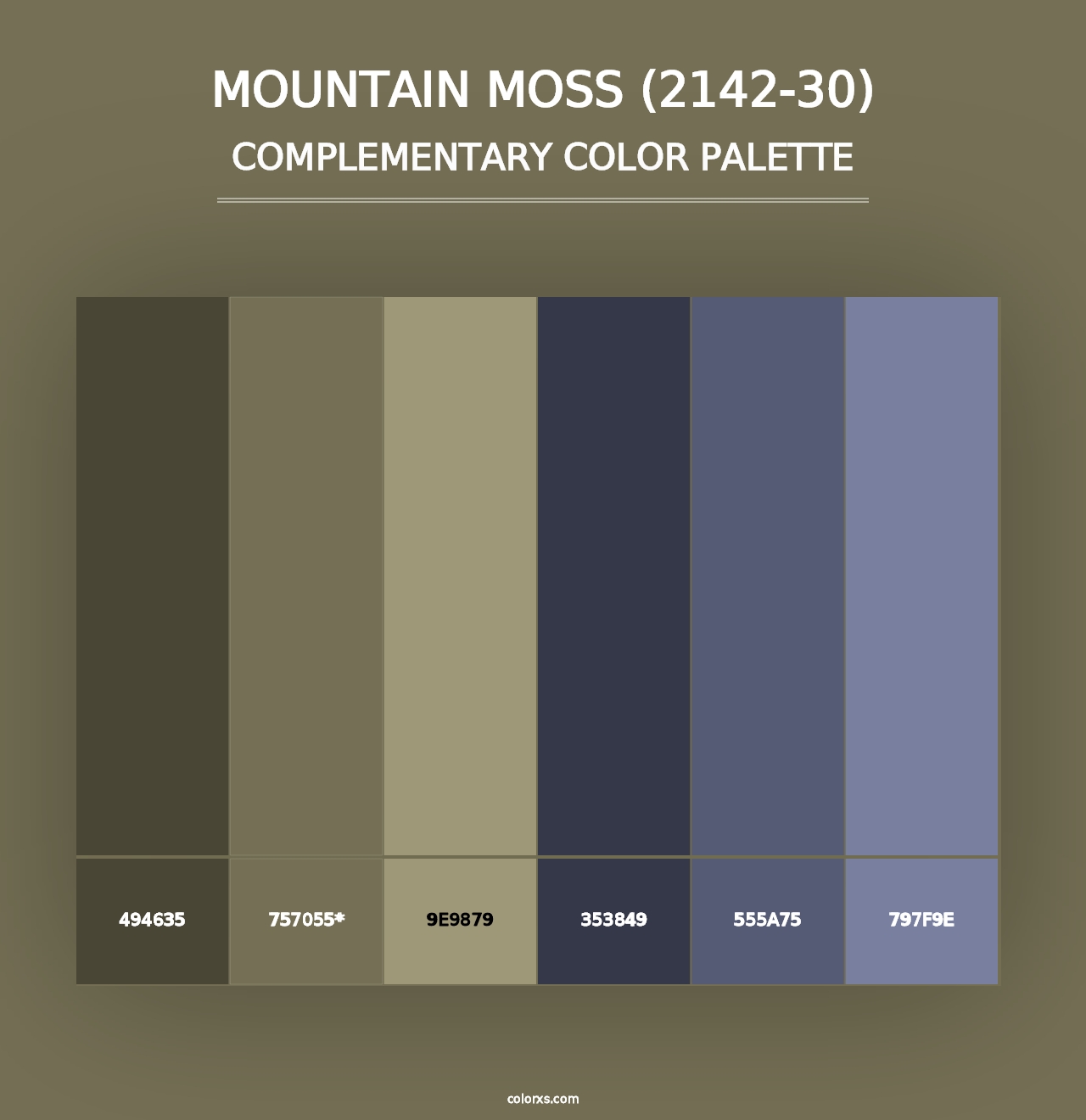 Mountain Moss (2142-30) - Complementary Color Palette