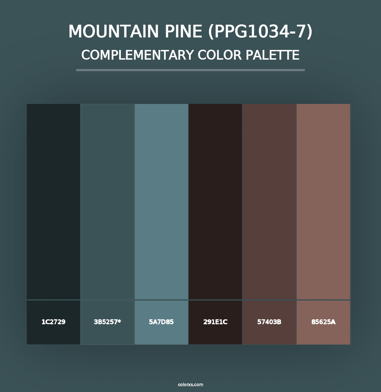 Mountain Pine (PPG1034-7) - Complementary Color Palette