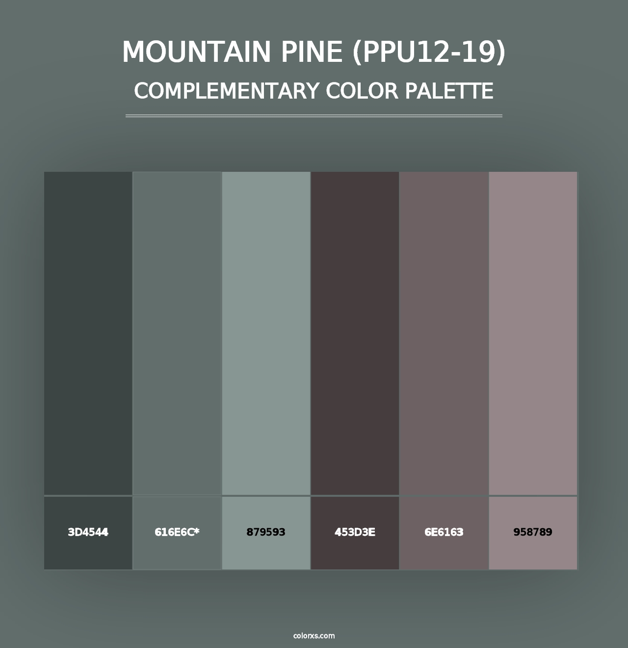 Mountain Pine (PPU12-19) - Complementary Color Palette