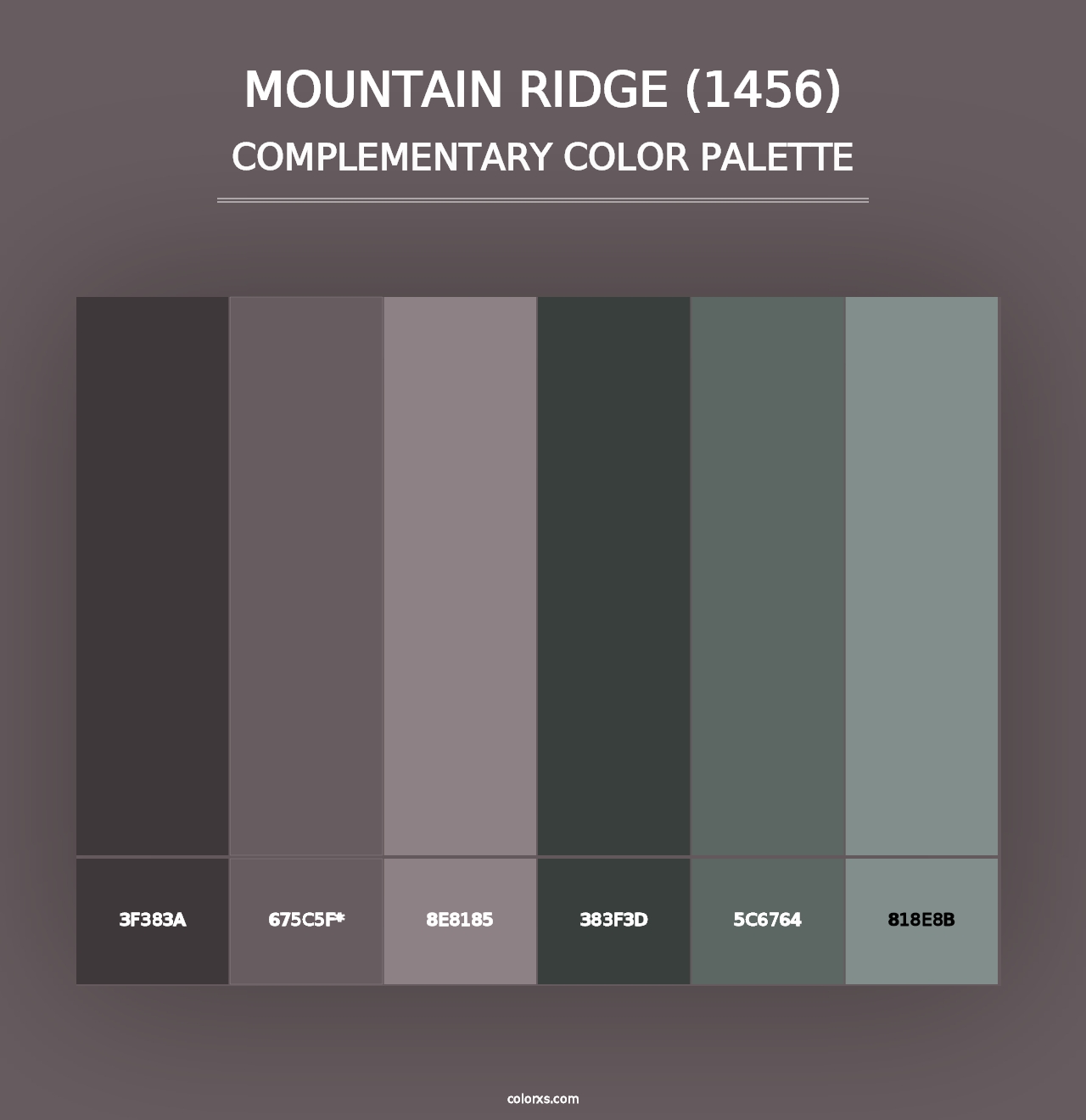 Mountain Ridge (1456) - Complementary Color Palette