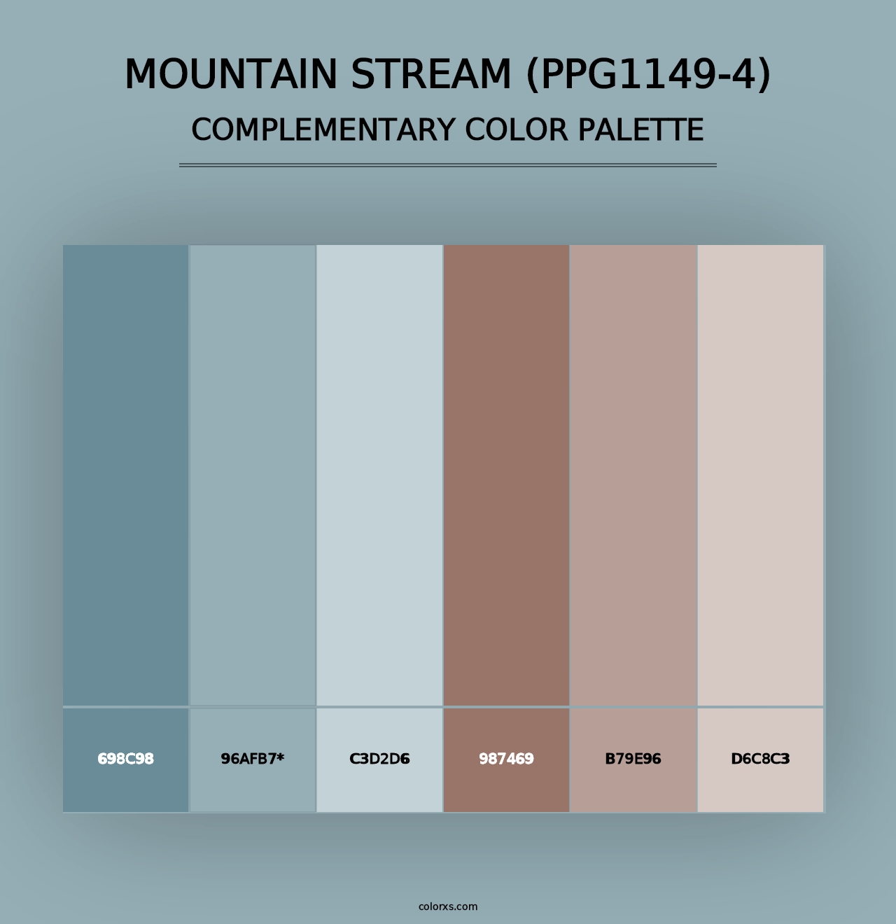 Mountain Stream (PPG1149-4) - Complementary Color Palette