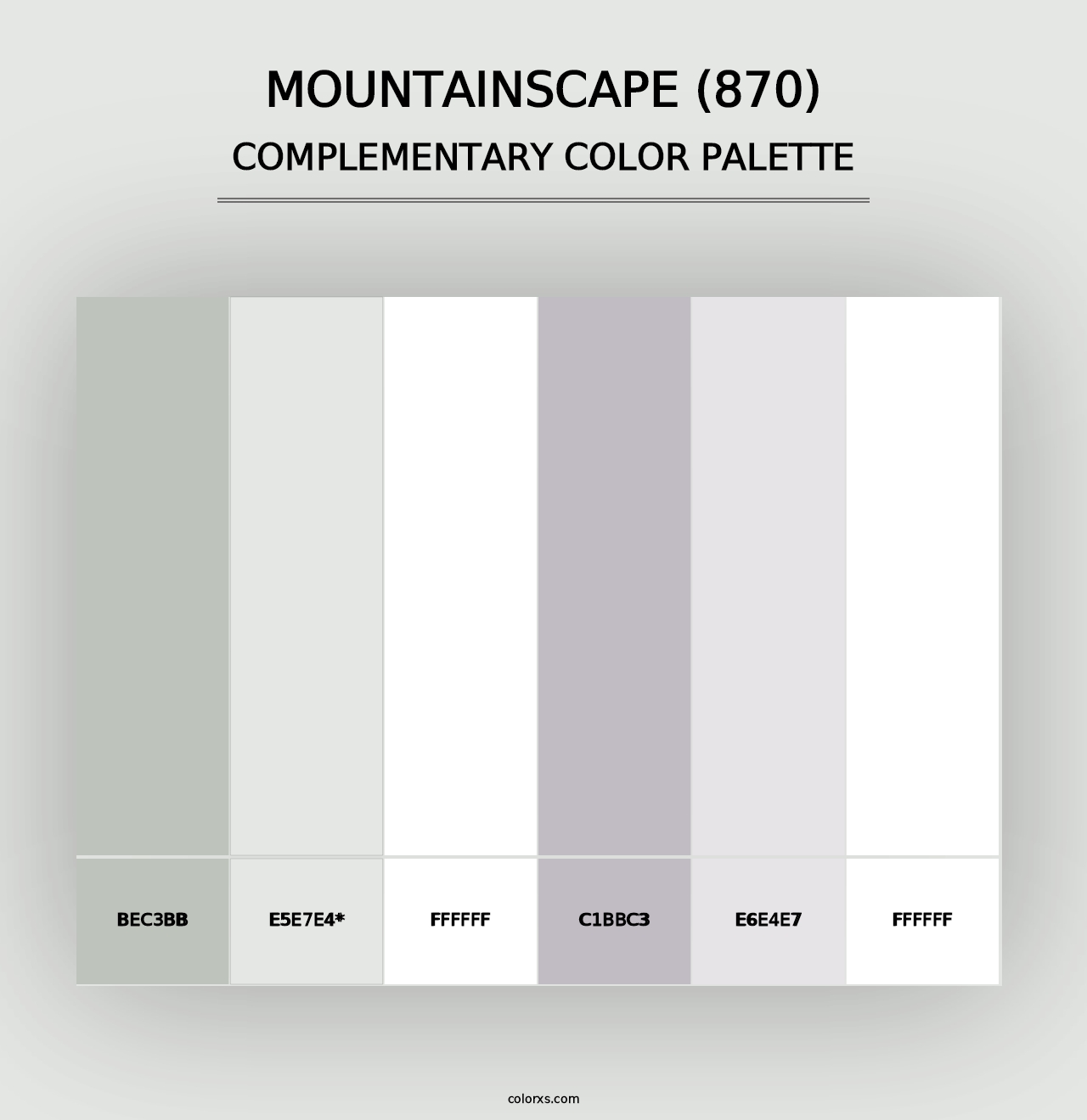 Mountainscape (870) - Complementary Color Palette