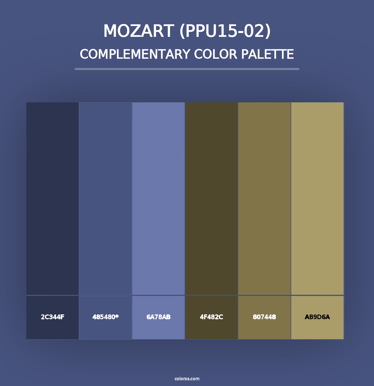 Mozart (PPU15-02) - Complementary Color Palette