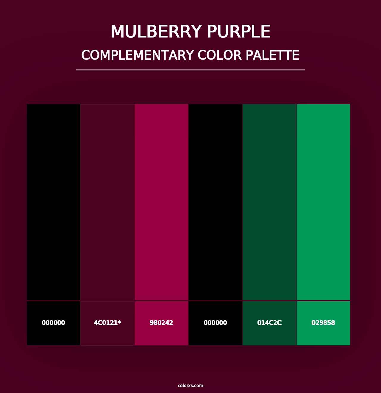 Mulberry Purple - Complementary Color Palette