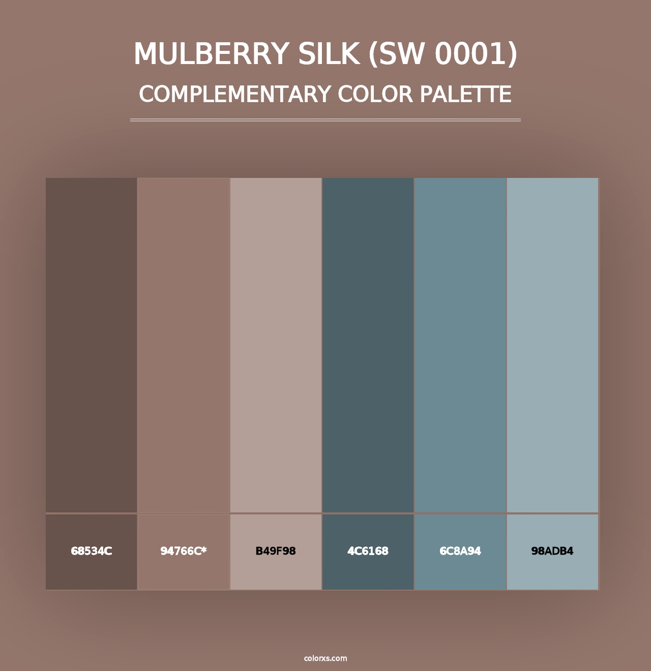 Mulberry Silk (SW 0001) - Complementary Color Palette