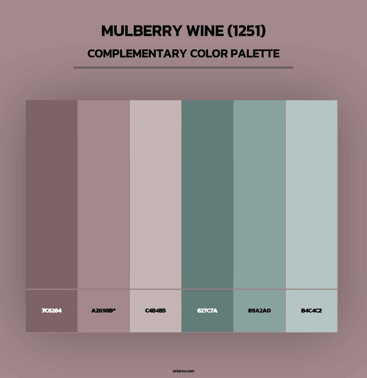 Mulberry Wine (1251) - Complementary Color Palette