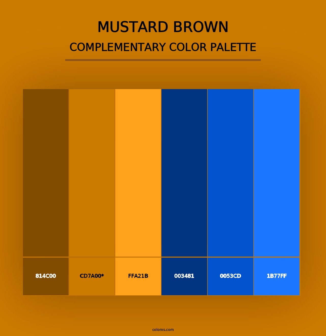 Mustard Brown - Complementary Color Palette