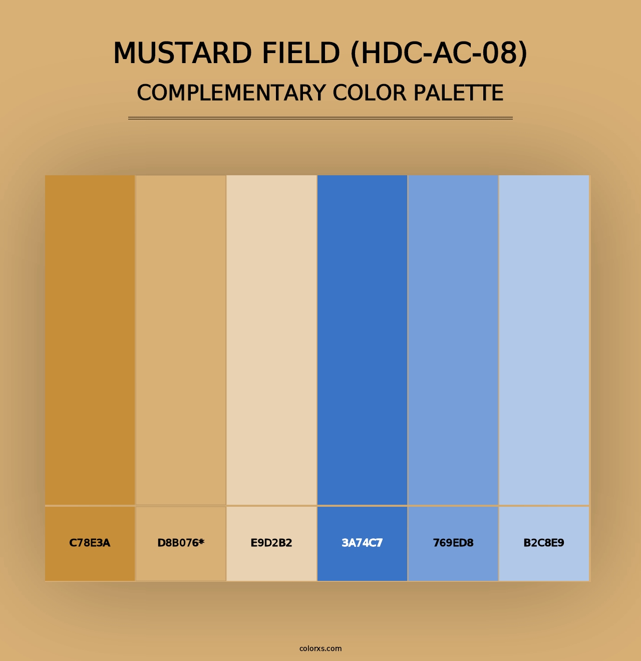 Mustard Field (HDC-AC-08) - Complementary Color Palette