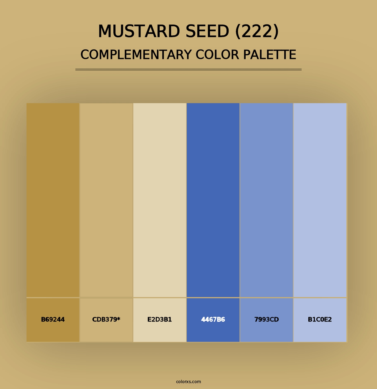 Mustard Seed (222) - Complementary Color Palette