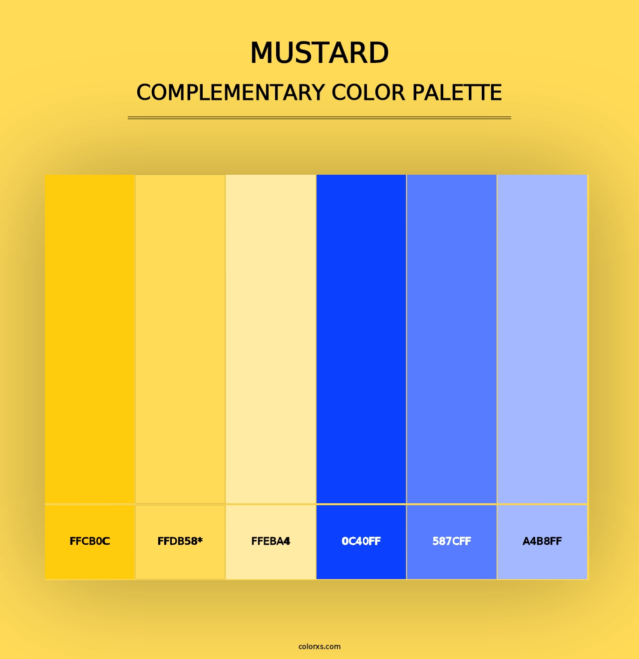 Mustard - Complementary Color Palette