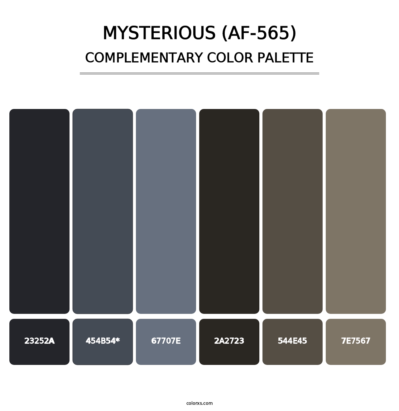 Mysterious (AF-565) - Complementary Color Palette