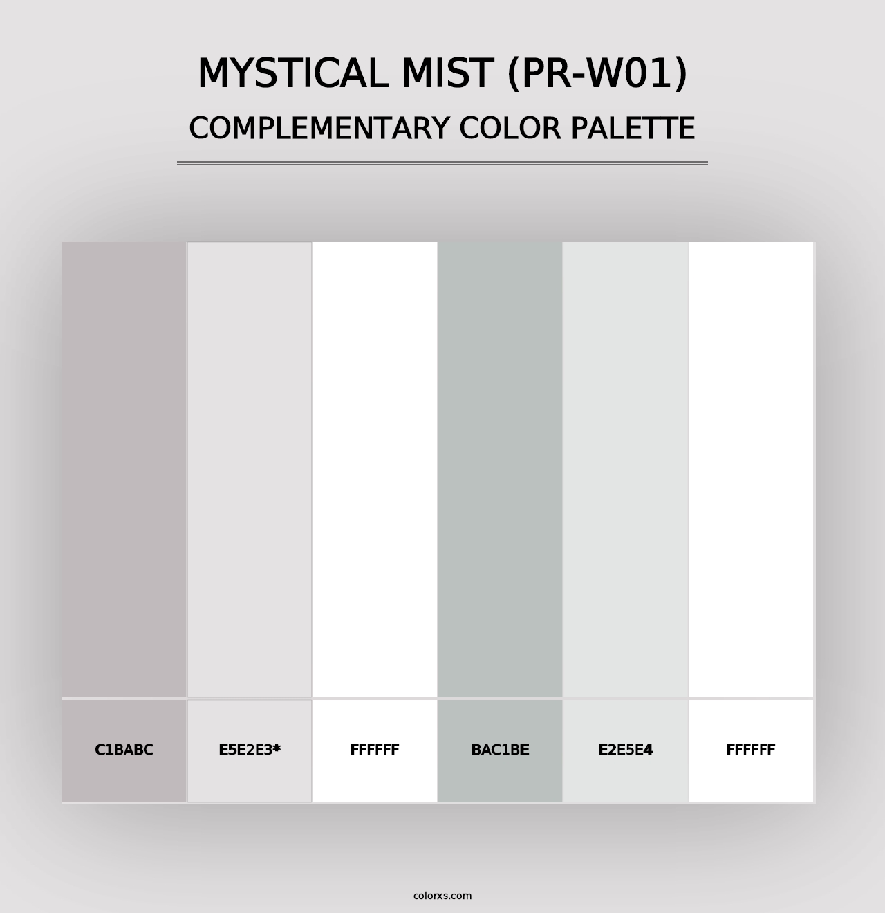 Mystical Mist (PR-W01) - Complementary Color Palette