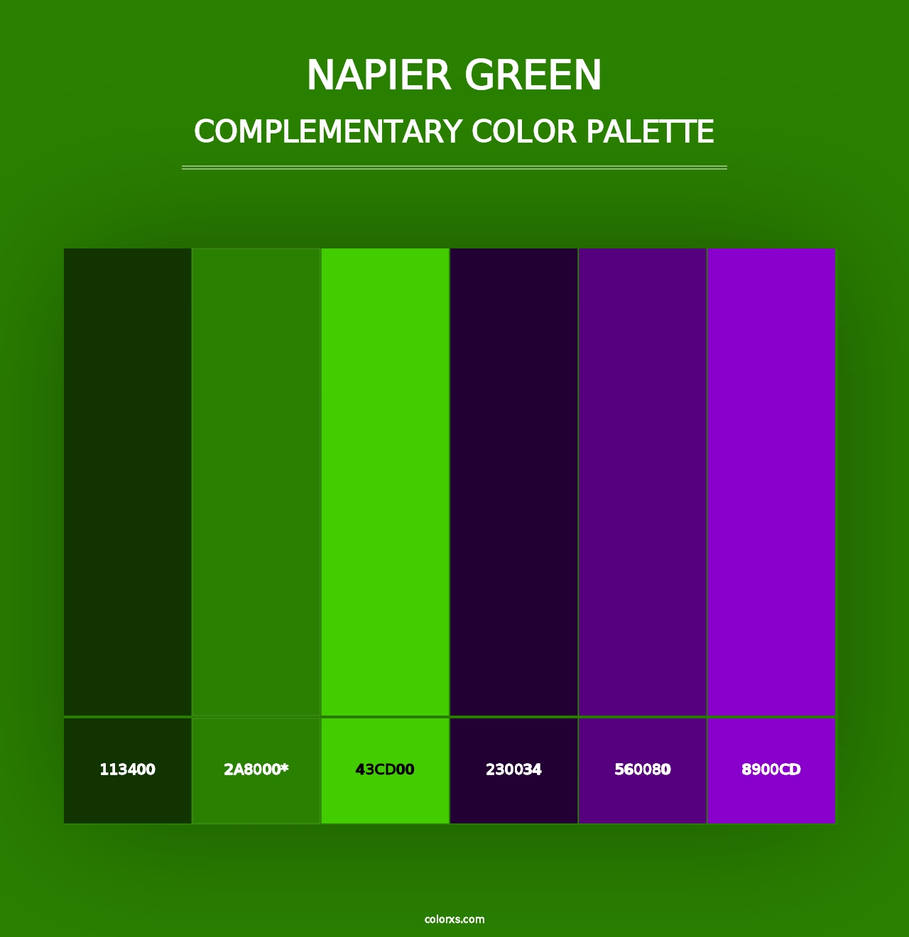 Napier Green - Complementary Color Palette