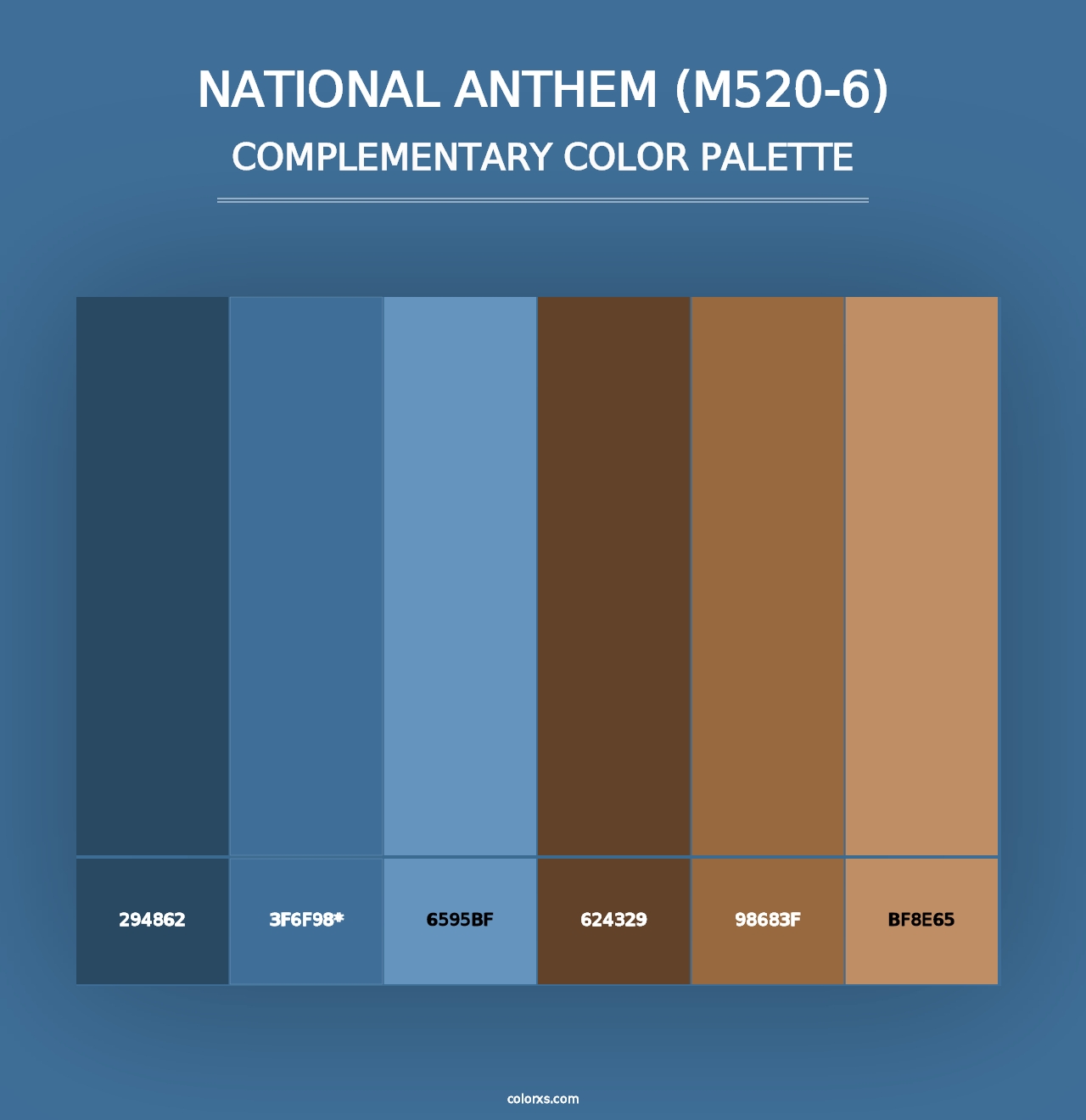 National Anthem (M520-6) - Complementary Color Palette