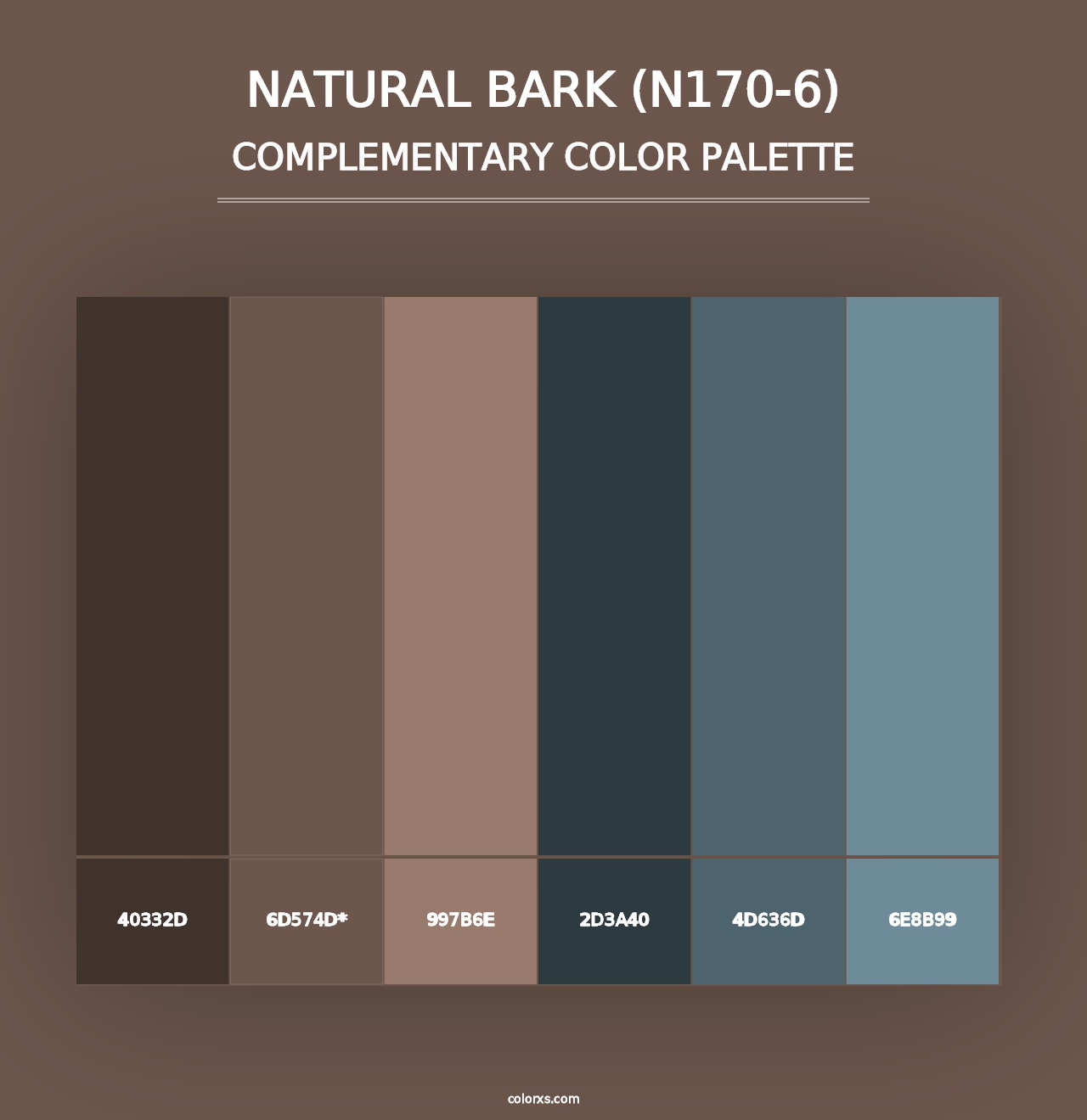 Natural Bark (N170-6) - Complementary Color Palette