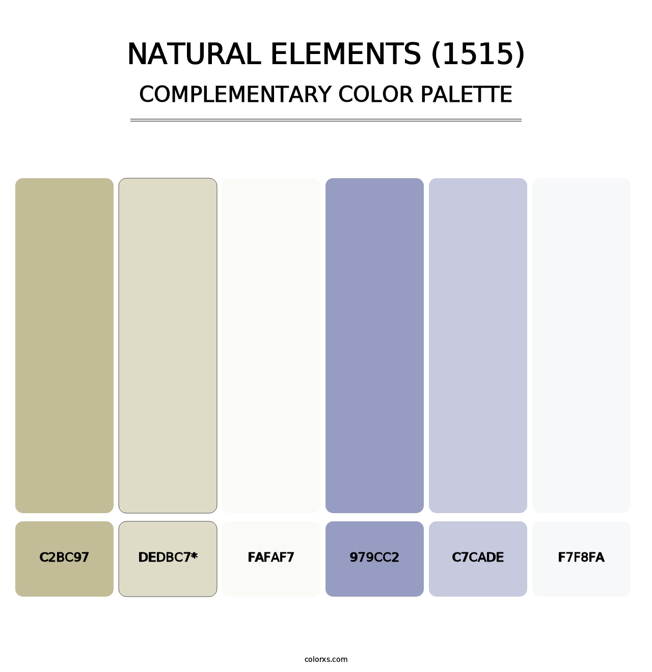 Natural Elements (1515) - Complementary Color Palette