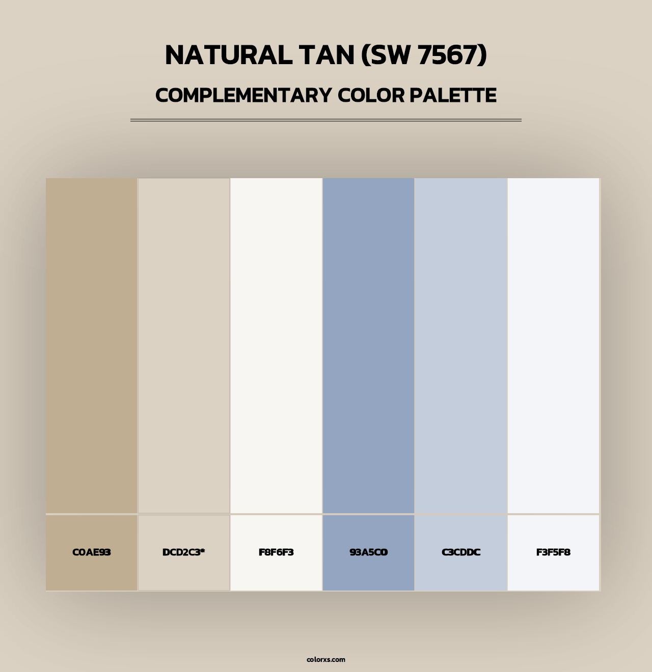 Natural Tan (SW 7567) - Complementary Color Palette