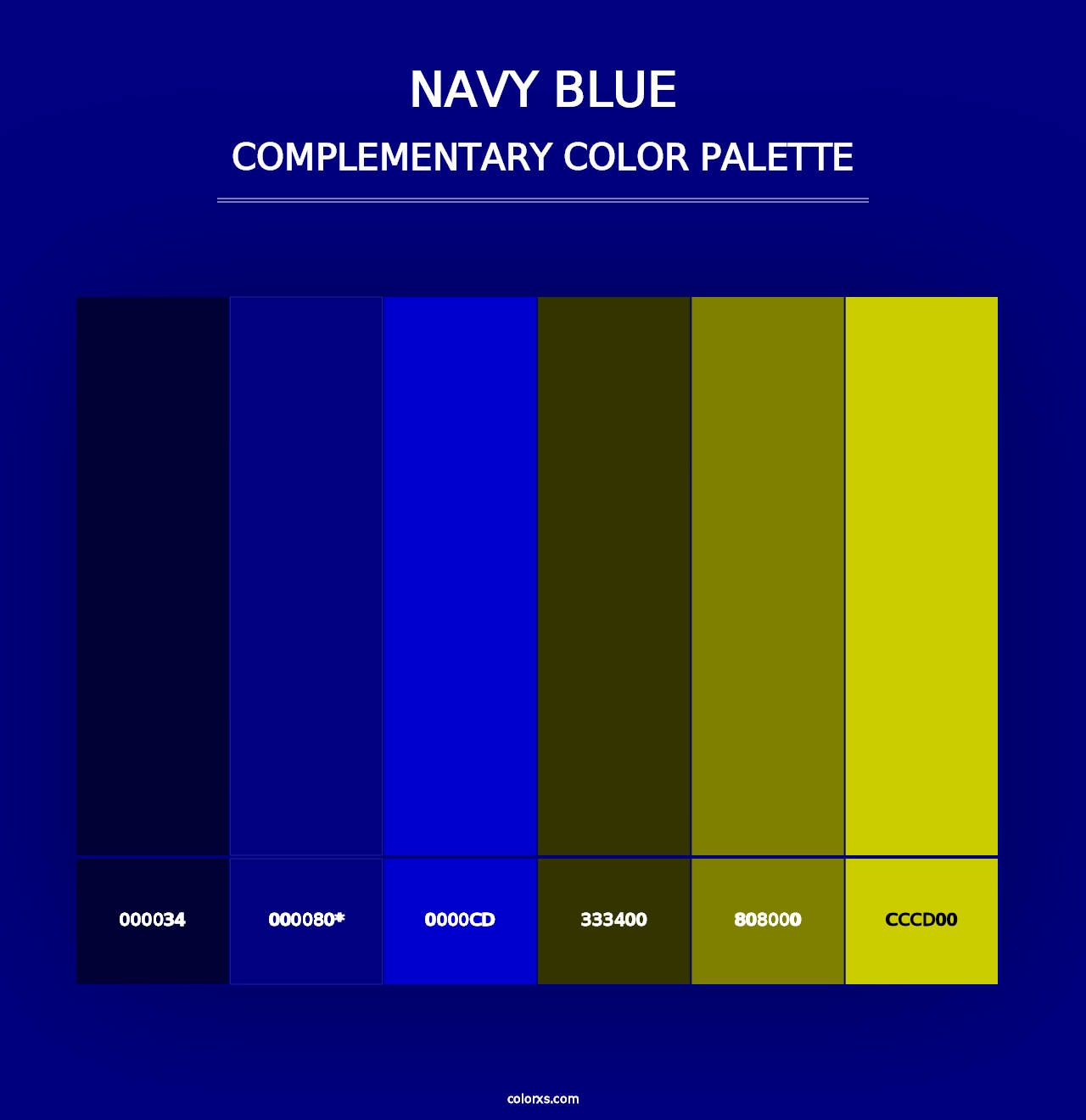 Navy Blue - Complementary Color Palette