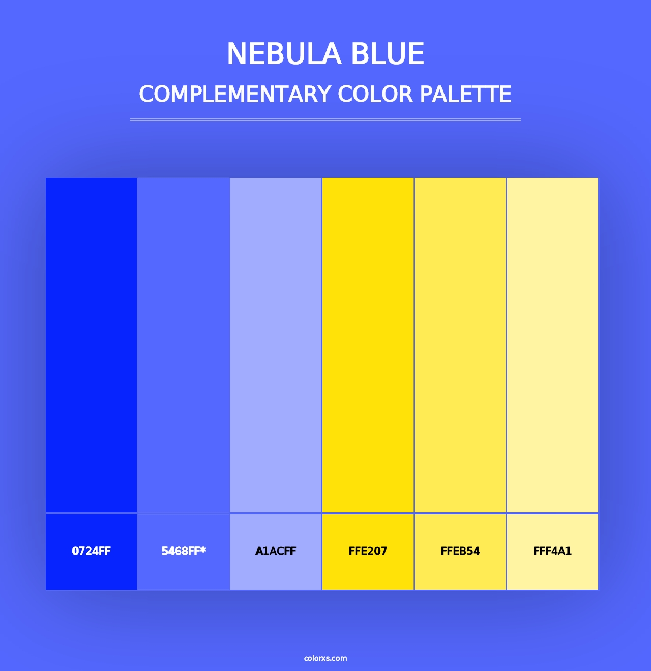 Nebula Blue - Complementary Color Palette