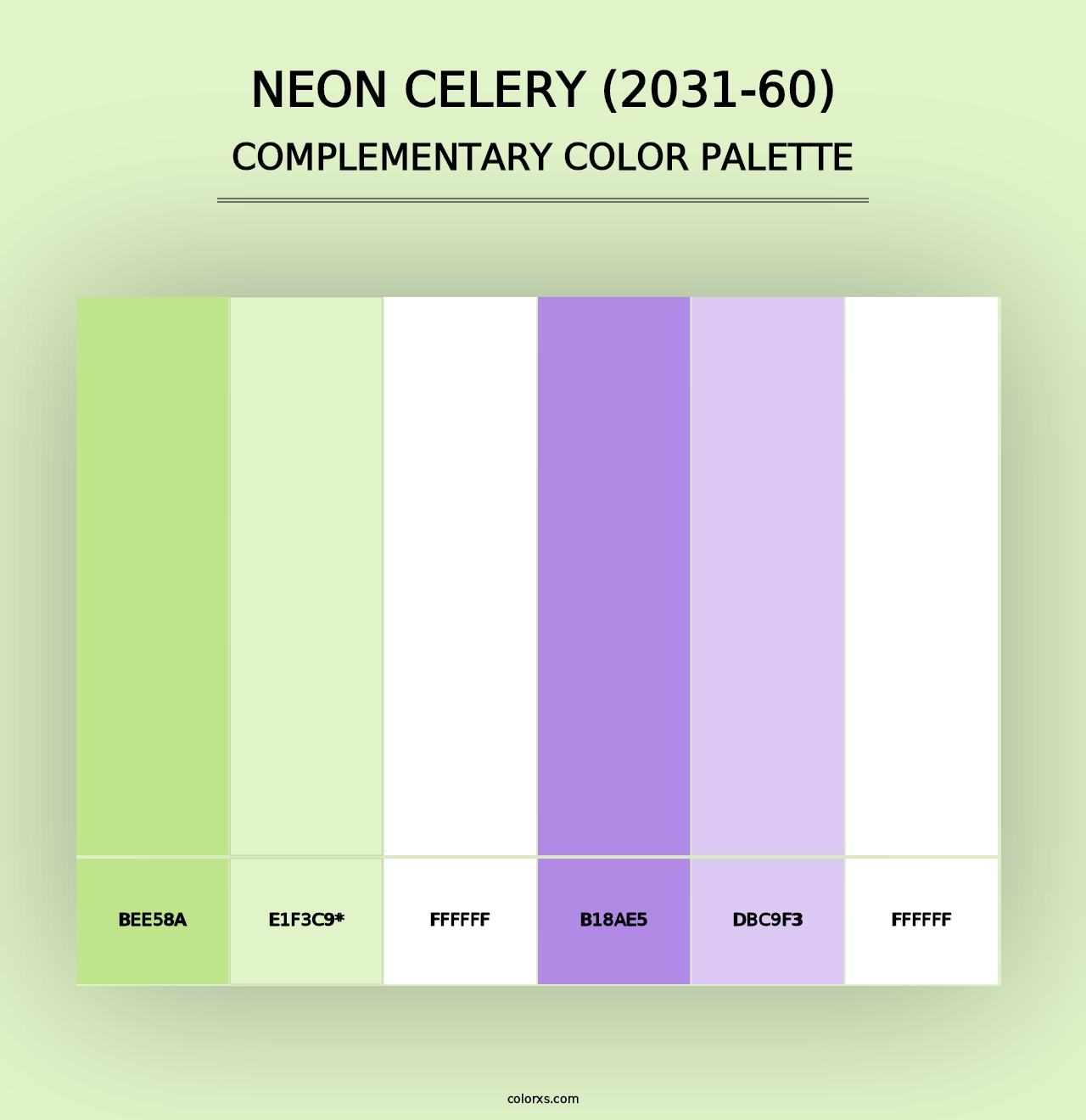 Neon Celery (2031-60) - Complementary Color Palette