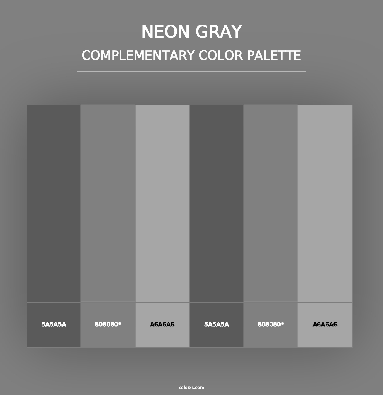 Neon Gray - Complementary Color Palette