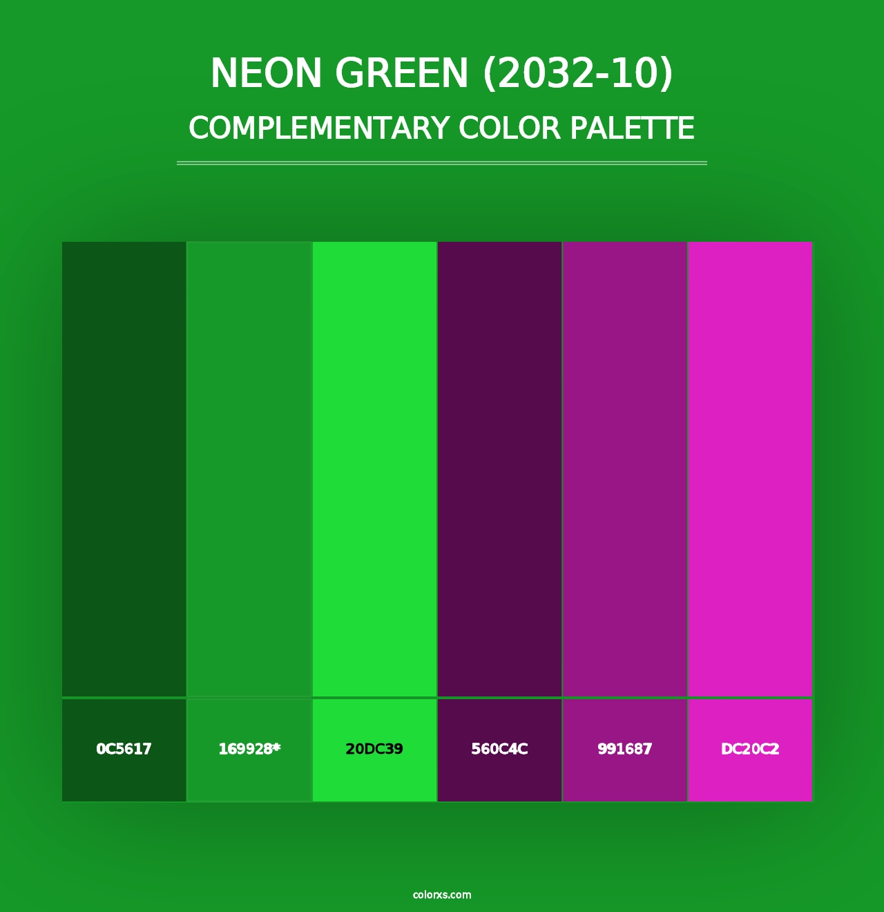 Neon Green (2032-10) - Complementary Color Palette