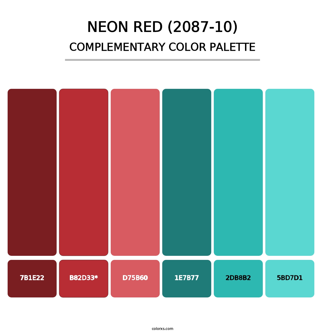 Neon Red (2087-10) - Complementary Color Palette