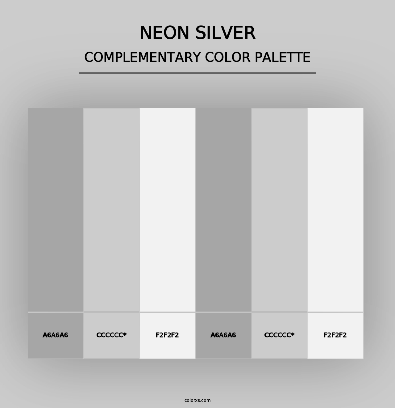 Neon Silver - Complementary Color Palette