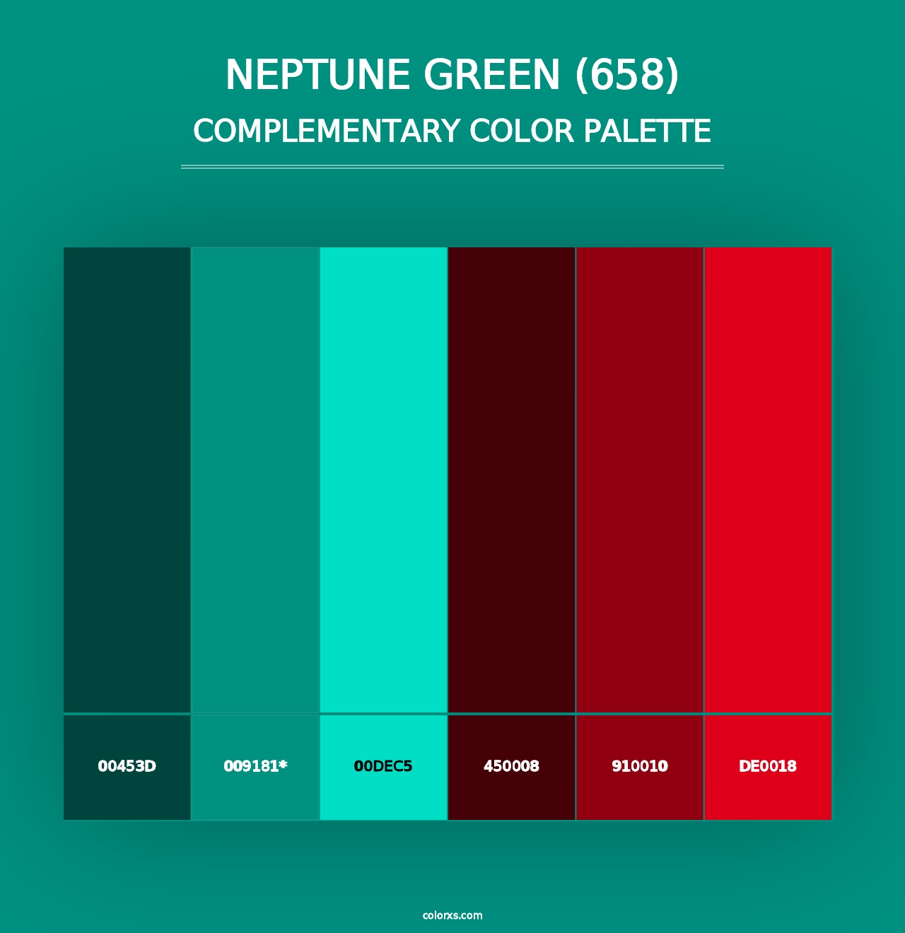 Neptune Green (658) - Complementary Color Palette