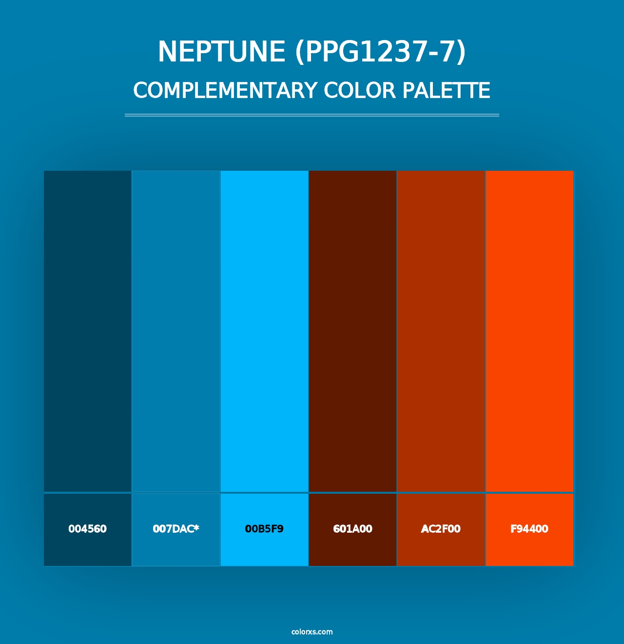 Neptune (PPG1237-7) - Complementary Color Palette