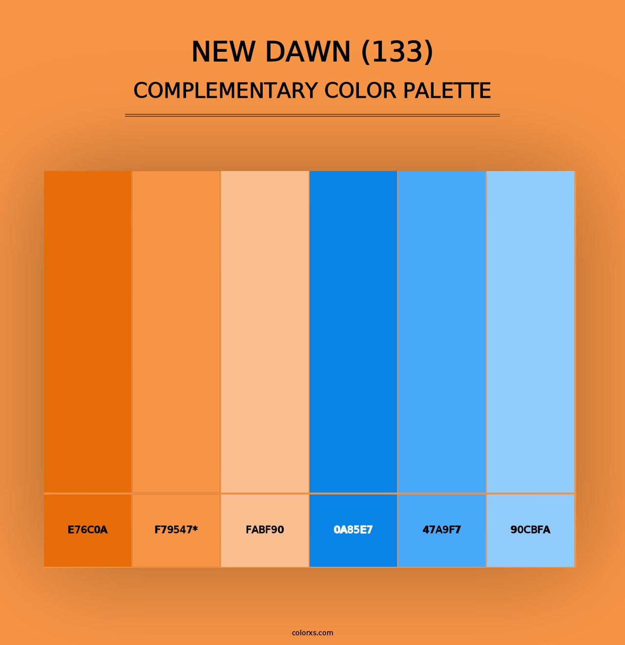 New Dawn (133) - Complementary Color Palette