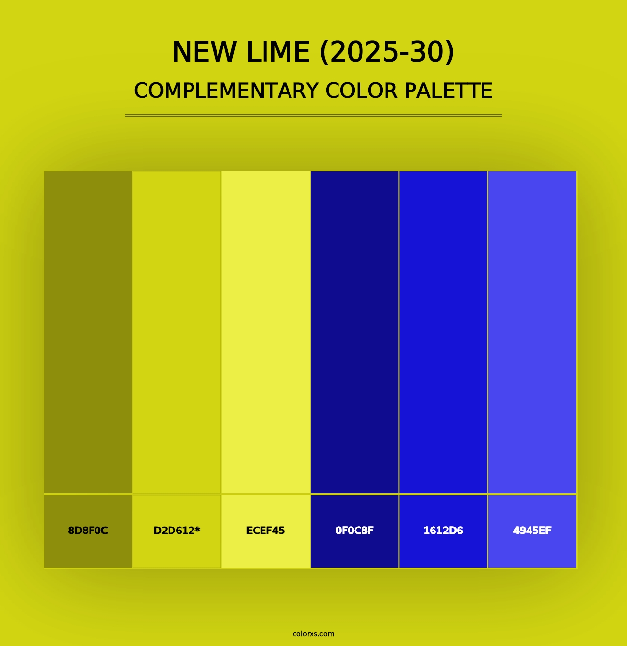 New Lime (2025-30) - Complementary Color Palette