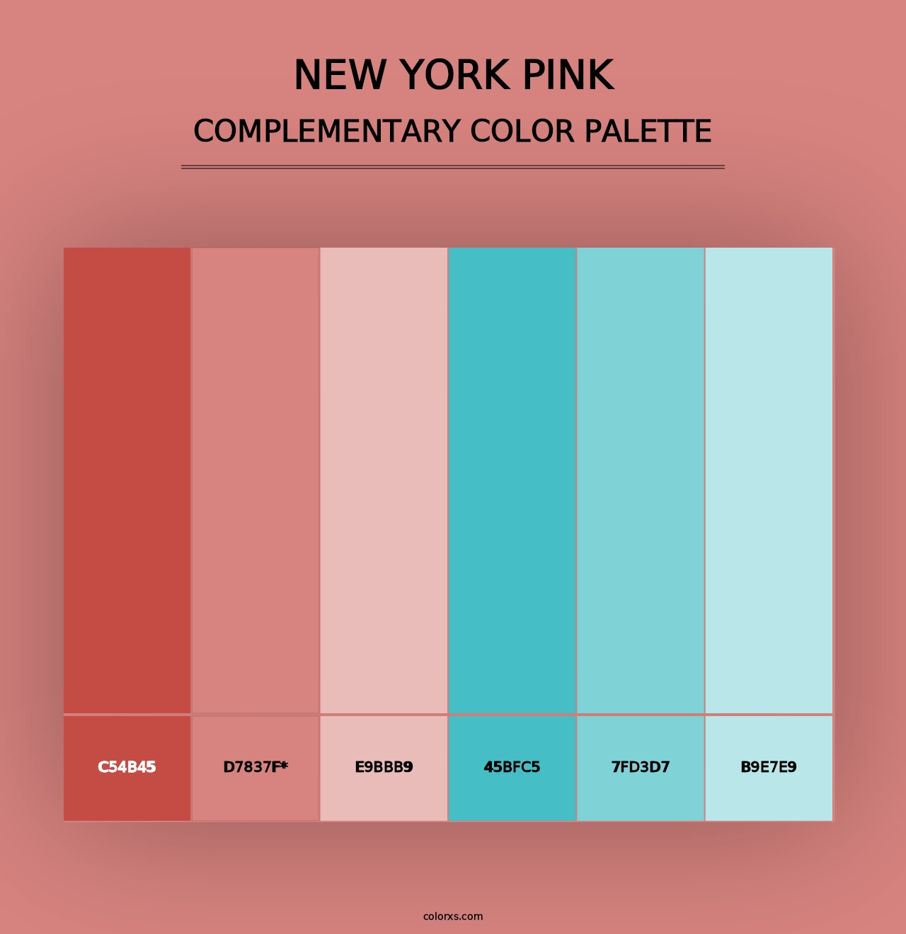 New York Pink - Complementary Color Palette