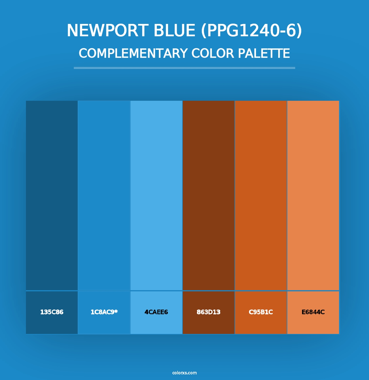 Newport Blue (PPG1240-6) - Complementary Color Palette