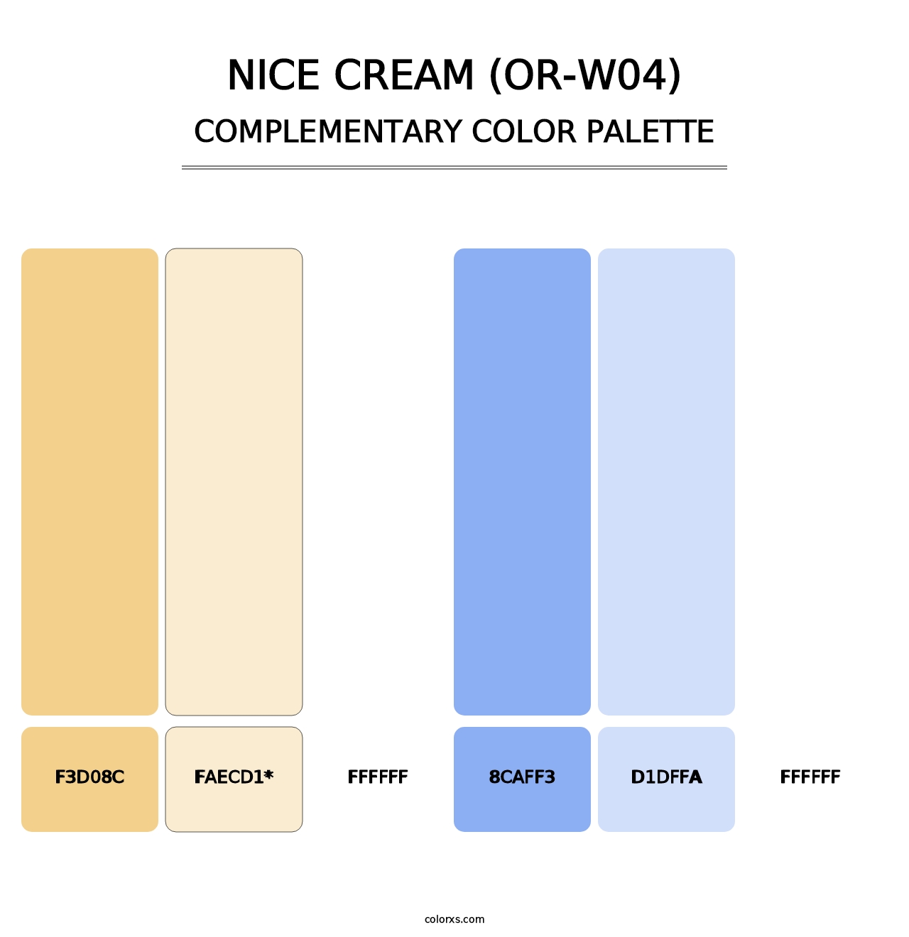 Nice Cream (OR-W04) - Complementary Color Palette