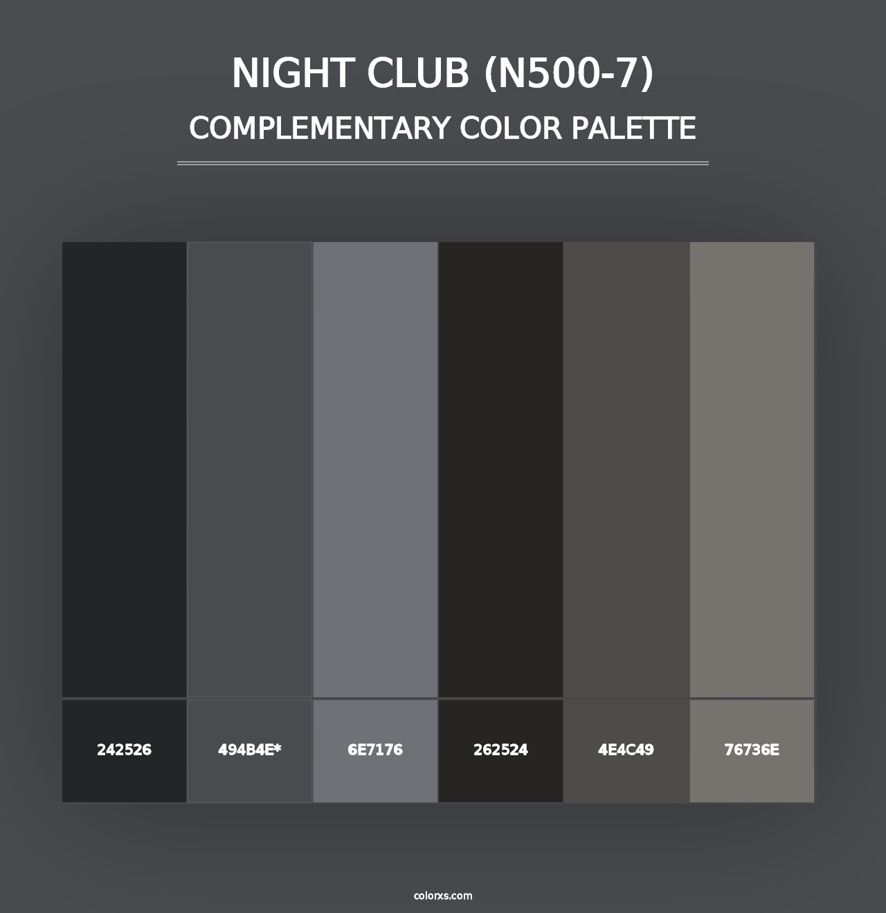 Night Club (N500-7) - Complementary Color Palette