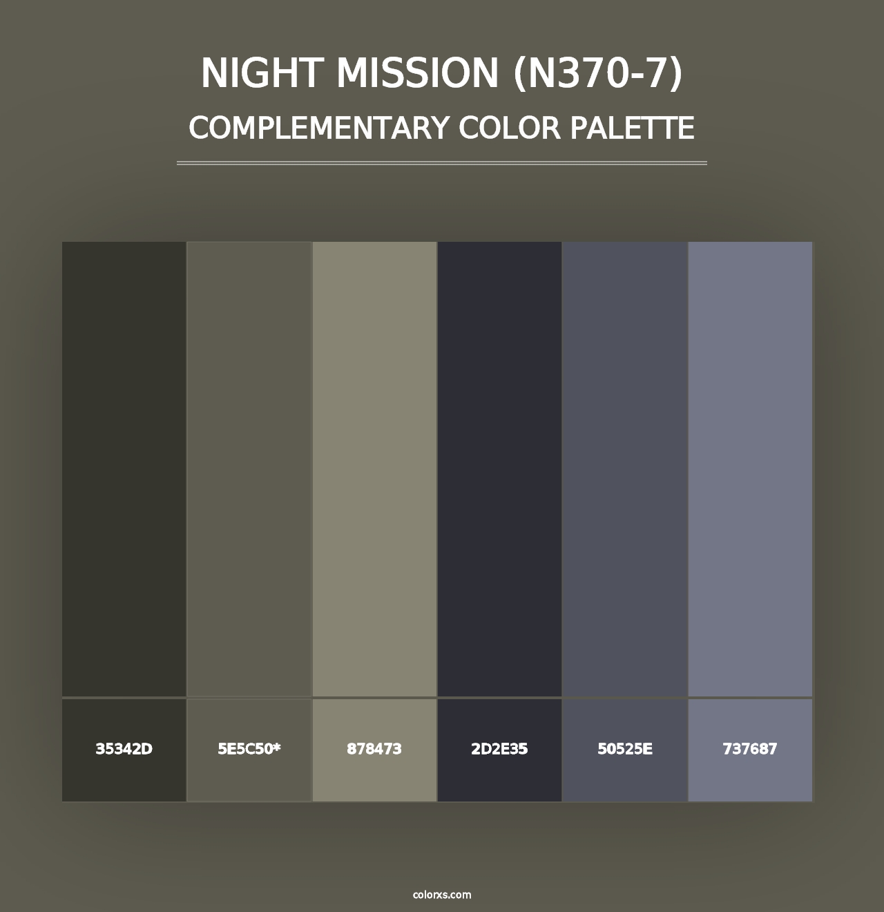 Night Mission (N370-7) - Complementary Color Palette