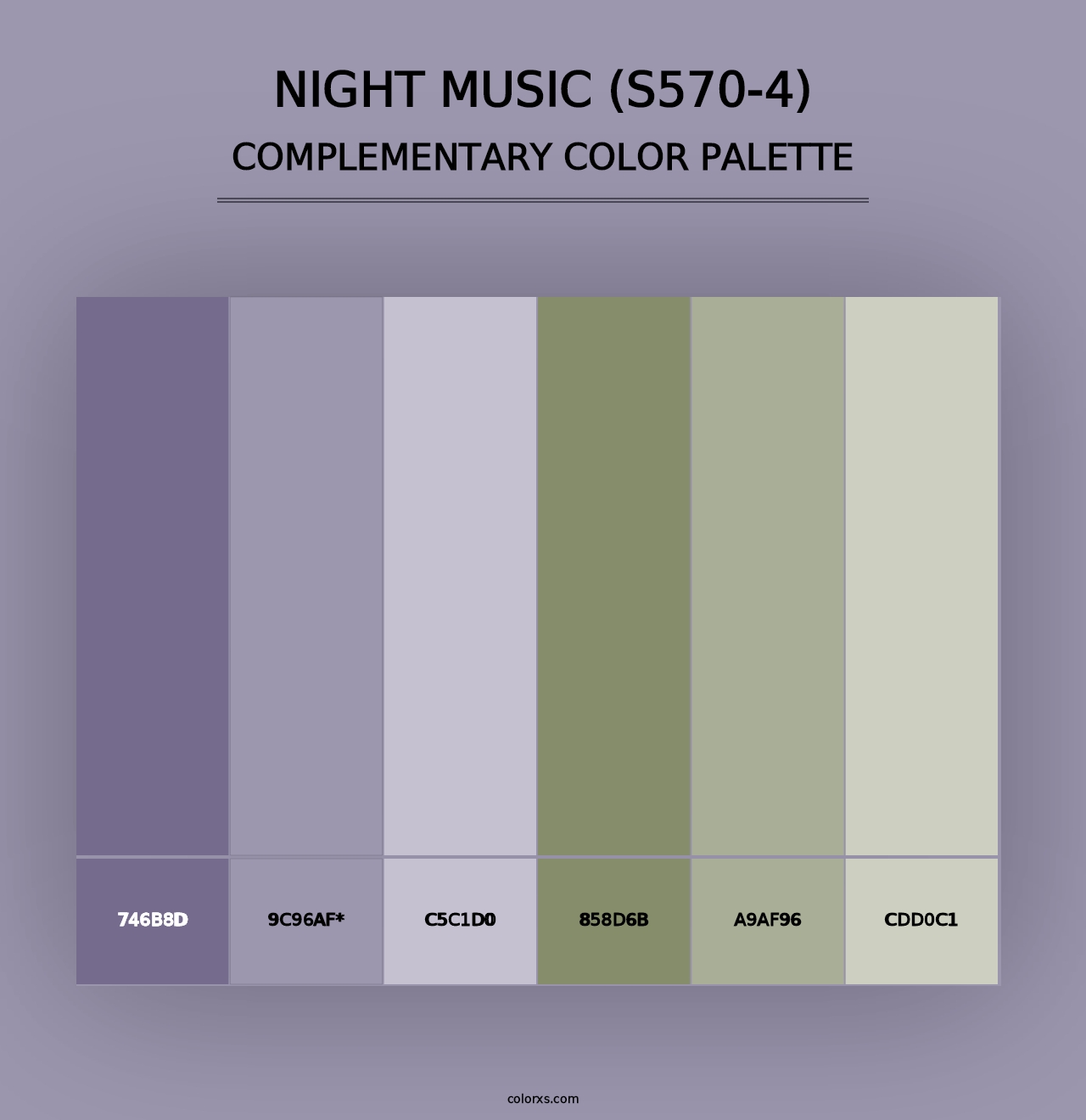 Night Music (S570-4) - Complementary Color Palette