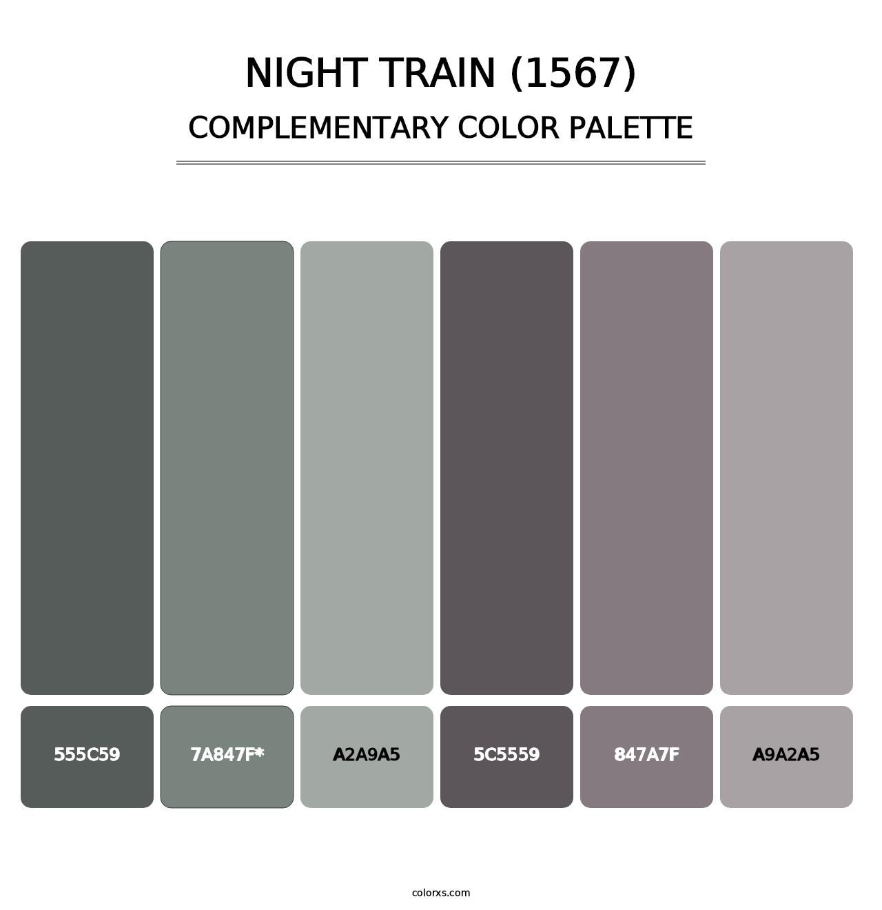 Night Train (1567) - Complementary Color Palette